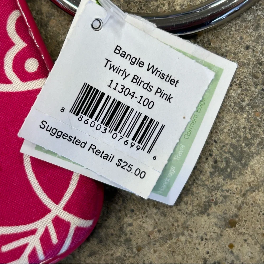 NWT Vera Bradley Twirly Birds Pink Bangle Wristlet - Picture 6 of 7